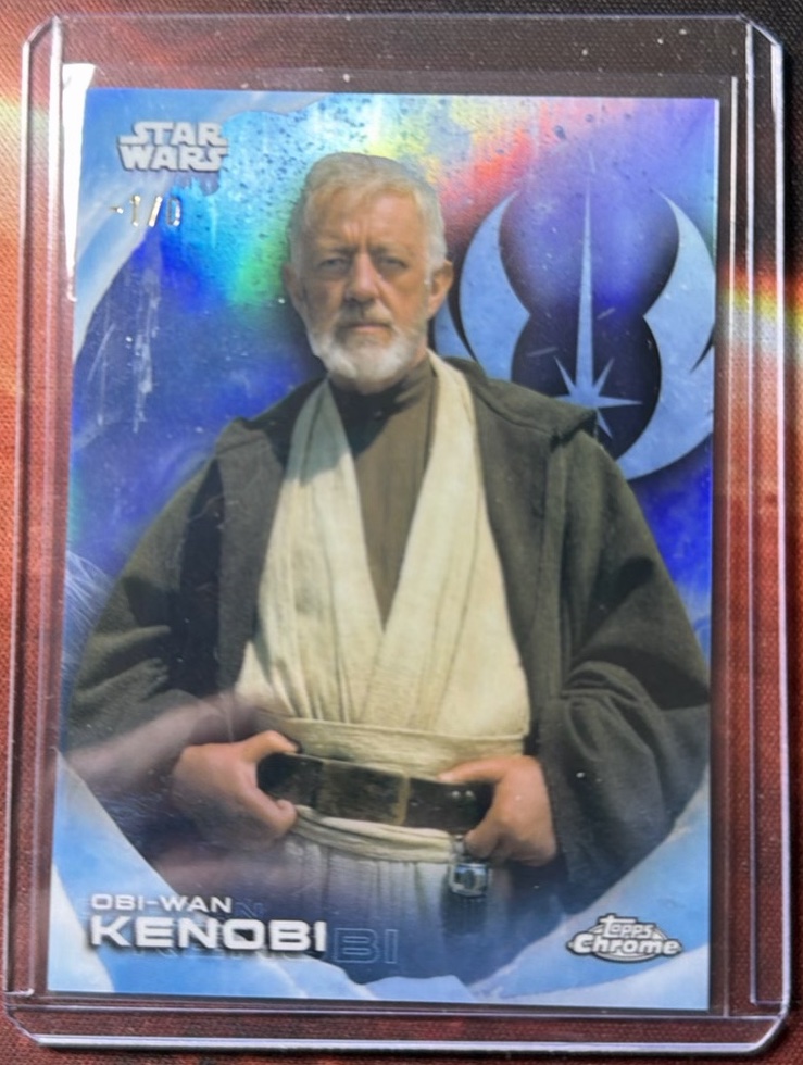 Obi-Wan Kenobi Hoth Ice Blue Frozenfractor trading card from 2025 Topps 2025 Topps Chrome Star Wars