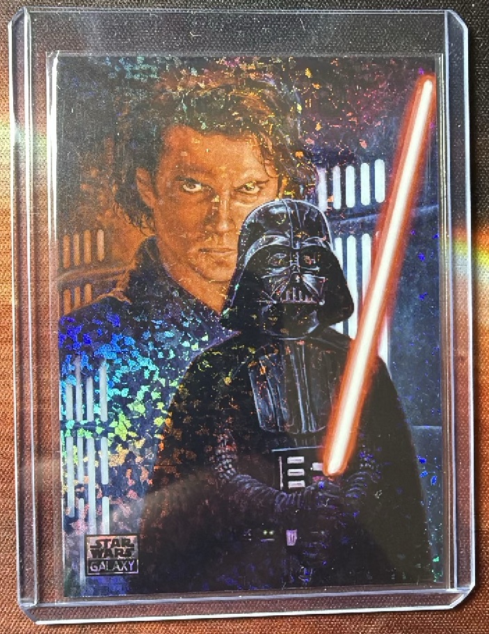 We Meet Again, At Last Mini-Diamond Refractor trading card from 2026 Topps 2026 Topps Chrome Star Wars Galaxy