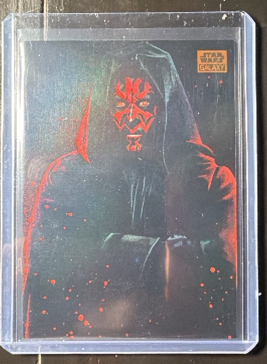 Darth Maul ORANGE REFRACTOR trading card from 2025 Topps 2025 Topps Chrome Star Wars Galaxy