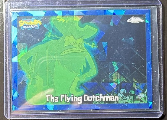 The Flying Dutchman Base Blue Sapphire trading card from 2025 Topps 2025 Topps Chrome SpongeBob 25th Anniversary Sapphire Edition