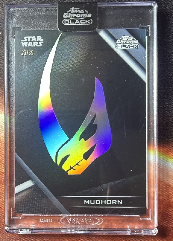 Mudhorn Galactic Factions trading card from 2024 Topps 2024 Topps Chrome Black Star Wars