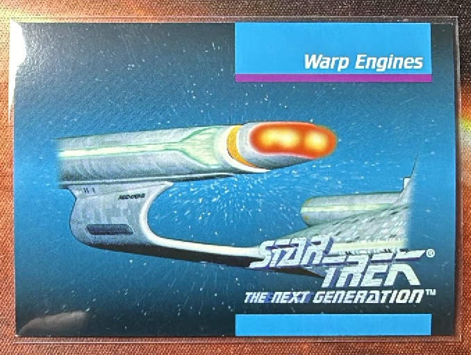 Warp Engines Base trading card from 1992 Impel 1992 Impel Star Trek: The Next Generation