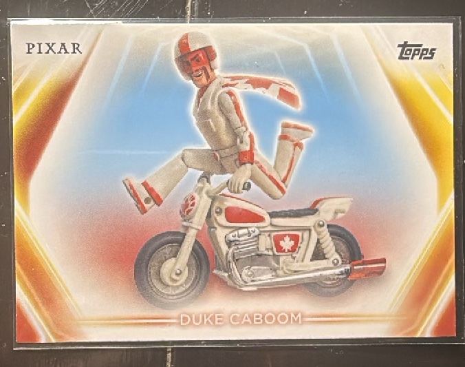 Duke Caboom Base trading card from 2026 Topps 2026 Topps Disney Neon