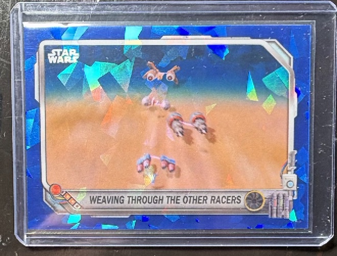 Weaving Through the Other Racers Base trading card from 2024 Topps 2024 Topps Chrome Sapphire Star Wars