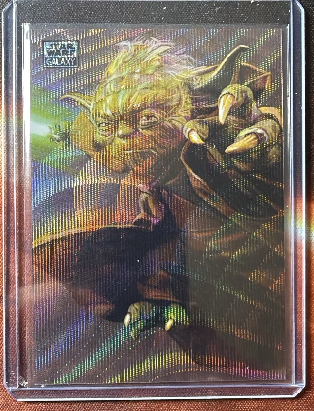 Grand Master Yoda Wave Refractor Autograph trading card from 2026 Topps 2026 Topps Chrome Star Wars Galaxy