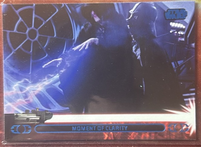 Moment of Clarity Blue Foil trading card from 2013 Topps 2013 Topps Star Wars Jedi Legacy