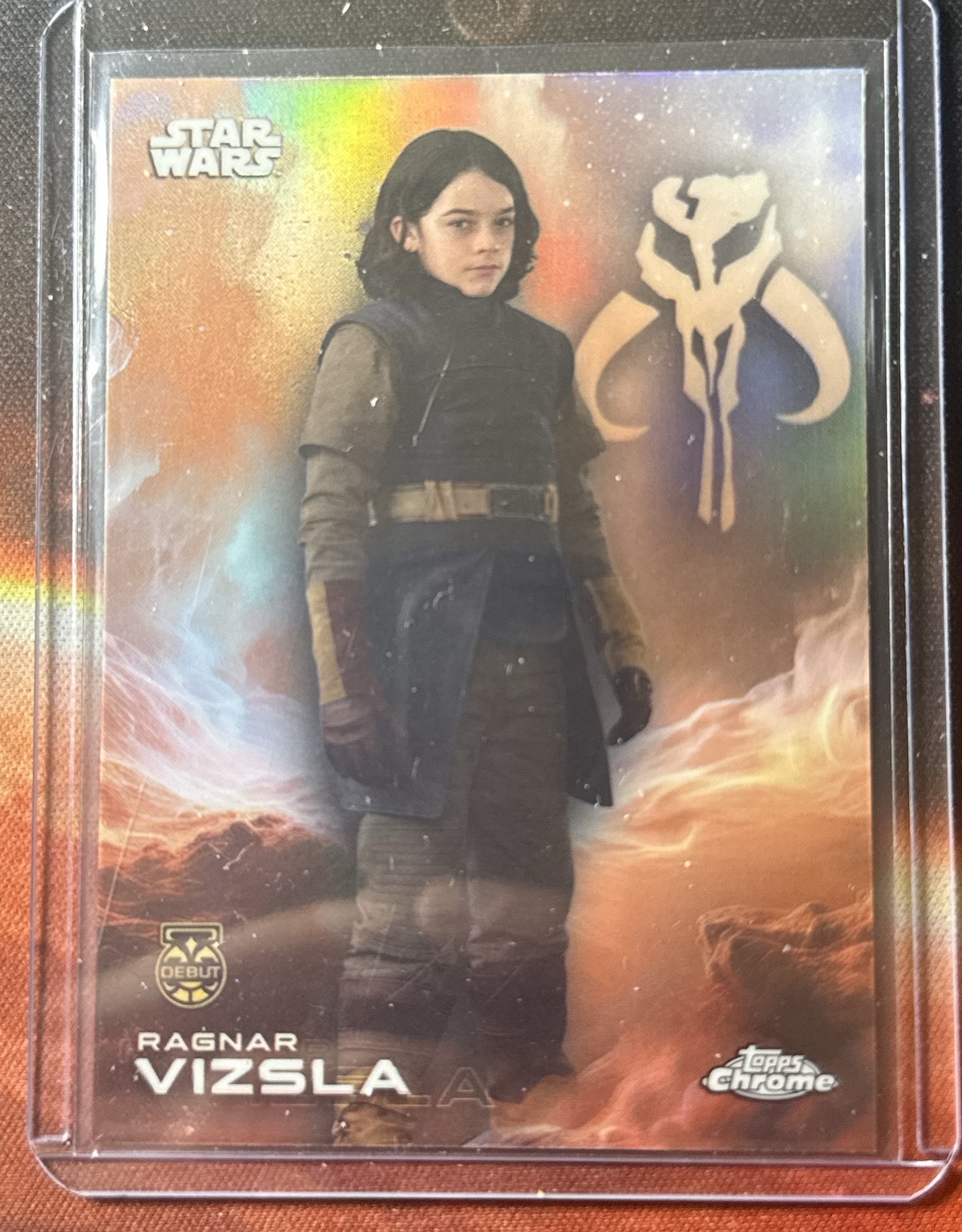 Ragnar Vizsla DEBUT Rainbow Refractor trading card from 2025 Topps 2025 Topps Chrome Star Wars