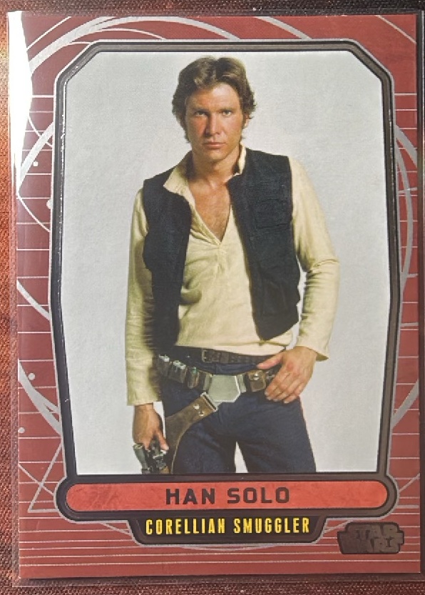 Han Solo Base trading card from 2012 Topps 2012 Topps Star Wars Galactic Files Series 1
