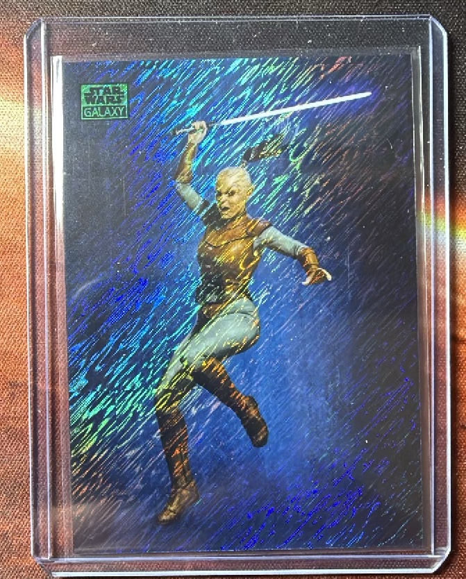 Juhani Green Shimmer Refractor trading card from 2026 Topps 2026 Topps Chrome Star Wars Galaxy