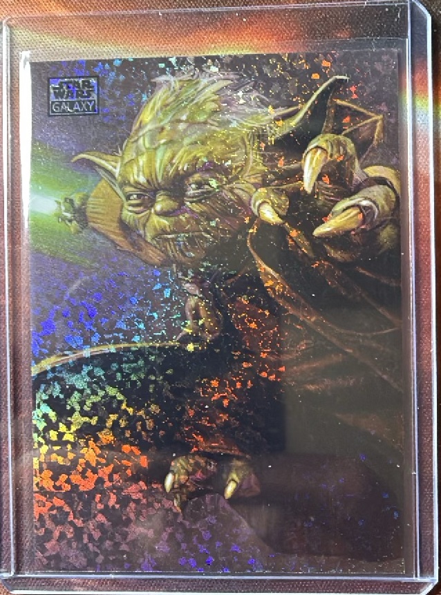 Grand Master Yoda Mini-Diamond Refractor trading card from 2026 Topps 2026 Topps Chrome Star Wars Galaxy