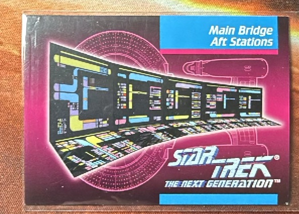 Main Bridge Aft Stations Base trading card from 1992 Impel 1992 Impel Star Trek: The Next Generation