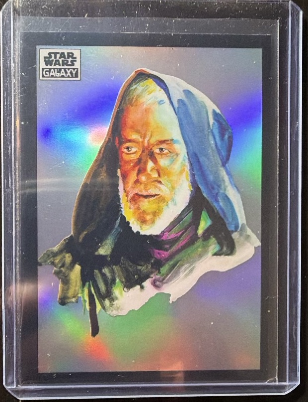 Obi-Wan Kenobi Refractor trading card from 2022 Topps 2022 Topps Chrome Star Wars Galaxy
