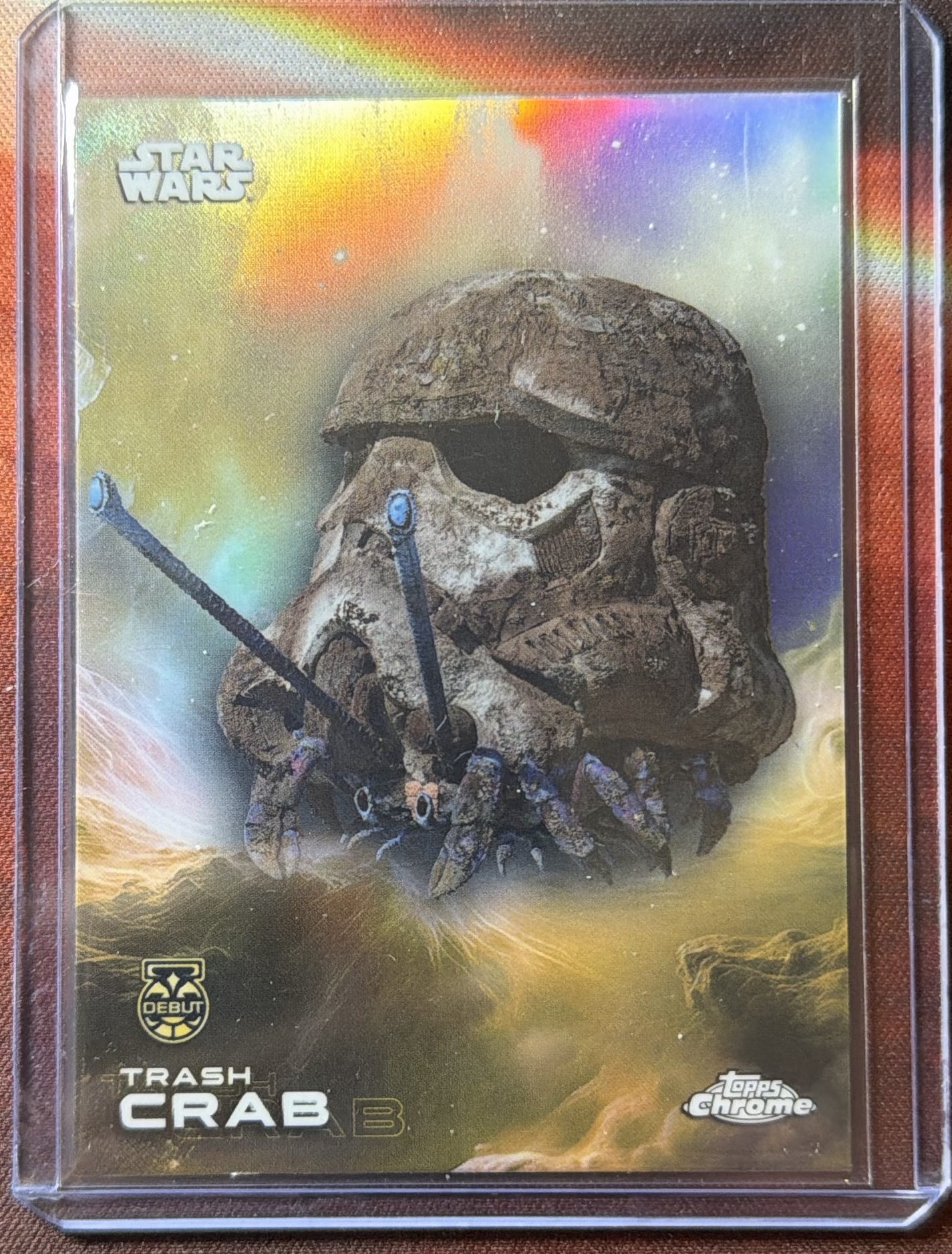 Trash crab DEBUT Rainbow Refractor trading card from 2025 Topps 2025 Topps Chrome Star Wars