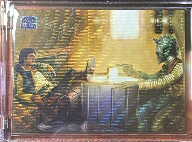 The Gunslinger WAVE REFRACTOR trading card from 2025 Topps 2025 Topps Chrome Star Wars Galaxy