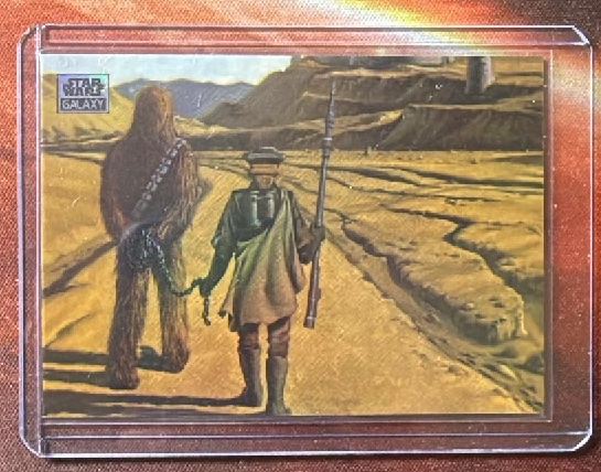 Han Solo's Rescue Refractor trading card from 2024 Topps 2024 Topps Chrome Star Wars Galaxy
