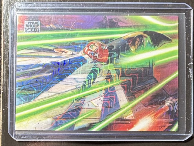 Skywalker's Starfighter MOJO REFRACTOR trading card from 2025 Topps 2025 Topps Chrome Star Wars Galaxy