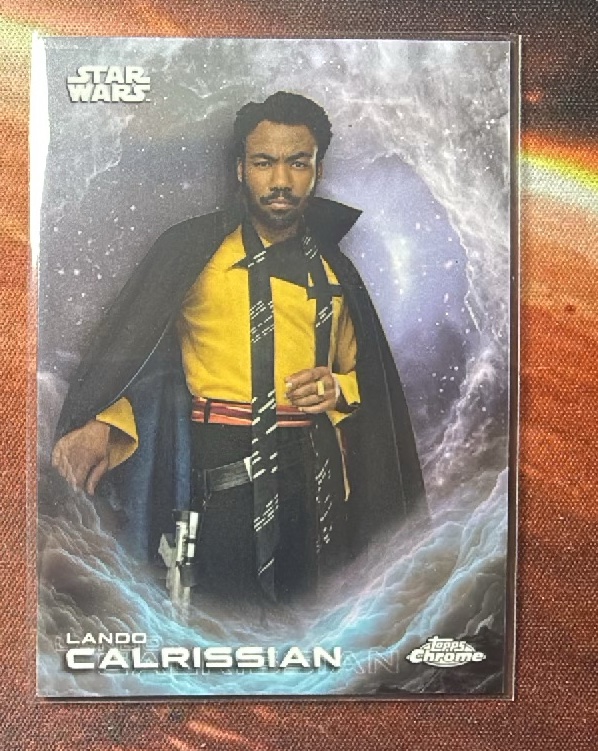 Lando Calrissian Base trading card from 2025 Topps 2025 Topps Chrome Star Wars