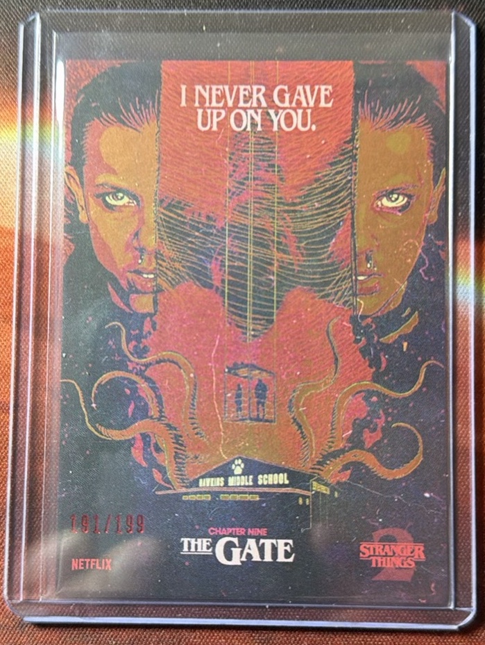The Gate Yellow /199 trading card from 2025 Topps 2025 Topps Stranger Things