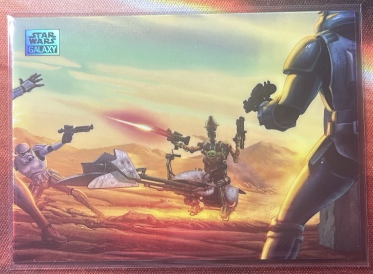 IG-11's Initiative Refractor trading card from 2024 Topps 2024 Topps Chrome Star Wars Galaxy