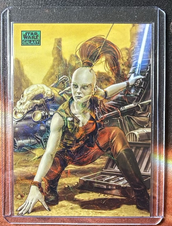 Aurra Sing Green Kaleidoscope Refractor trading card from 2026 Topps 2026 Topps Chrome Star Wars Galaxy