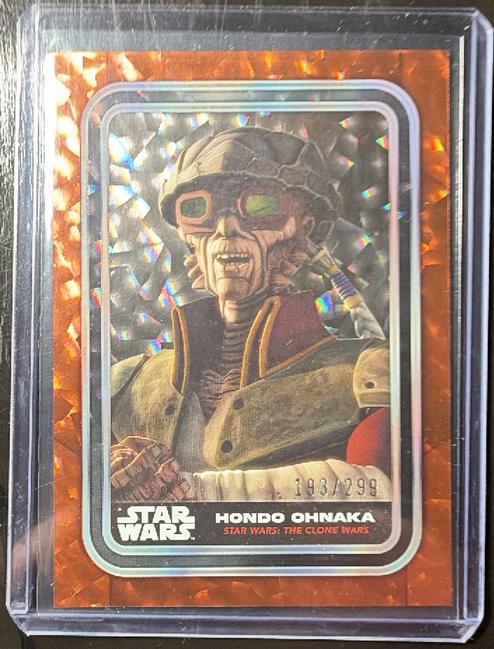 Hondo Ohnaka Orange Foilboard trading card from 2023 Topps 2023 Topps Star Wars Flagship