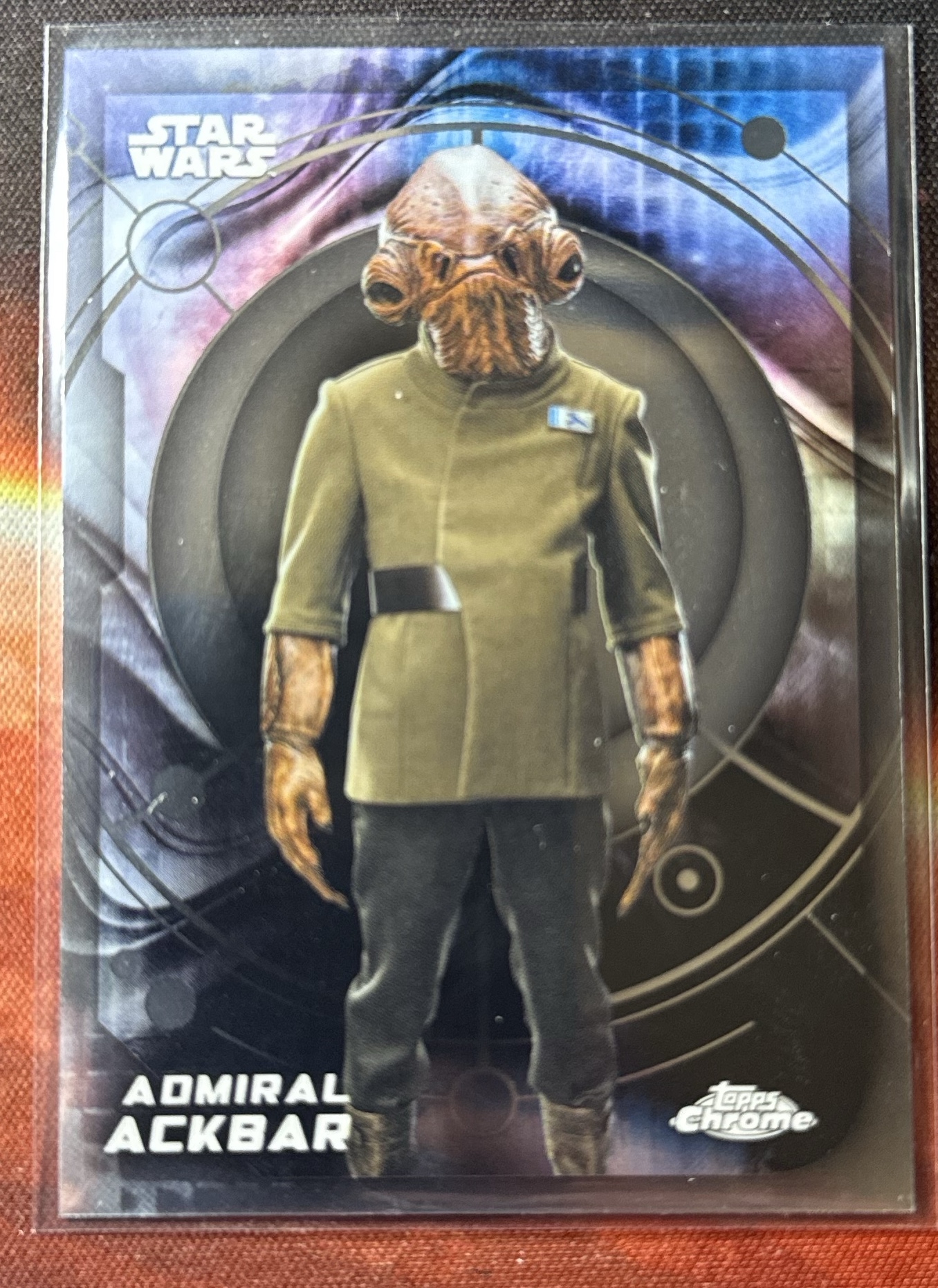 Admiral Ackbar Base trading card from 2026 Topps Topps Chrome Star Wars