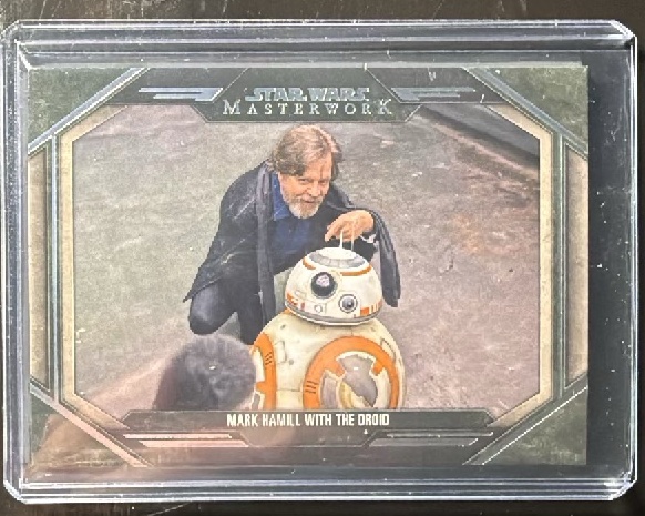 Mark Hamill With the Droid Base trading card from 2024 Topps Star Wars Masterwork