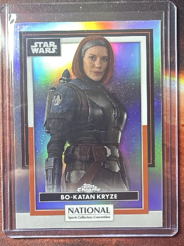 Bo-Katan Kryze Refractor trading card from 2026 Topps 2026 Topps The National Sports Collectors Convention Collection - Star Wars