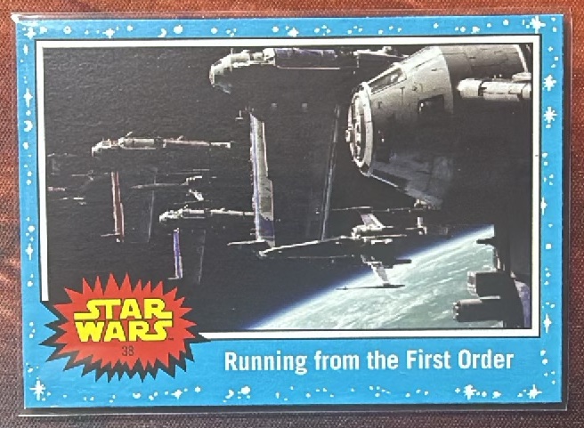 Running from the First Order Base trading card from 2019 Topps 2019 Topps Star Wars Journey to The Rise of Skywalker