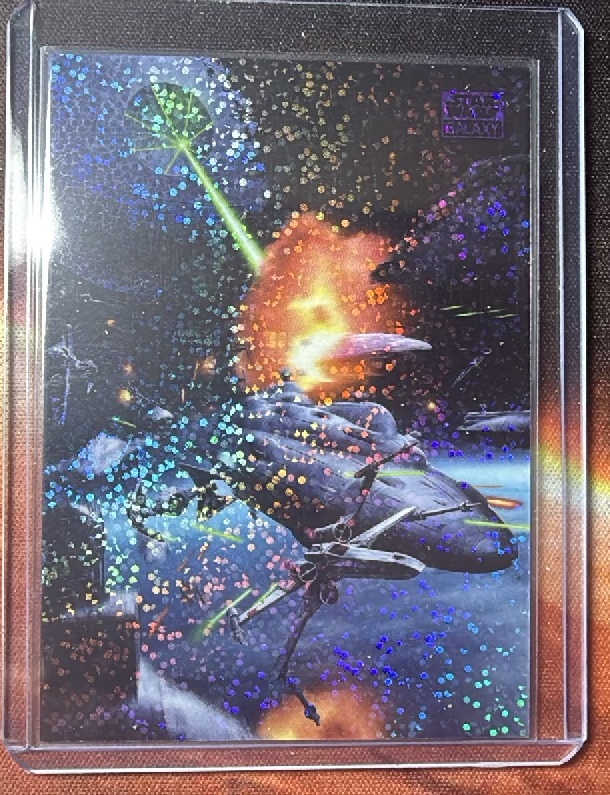 Battle of Endor Purple Speckle Refractor trading card from 2026 Topps 2026 Topps Chrome Star Wars Galaxy