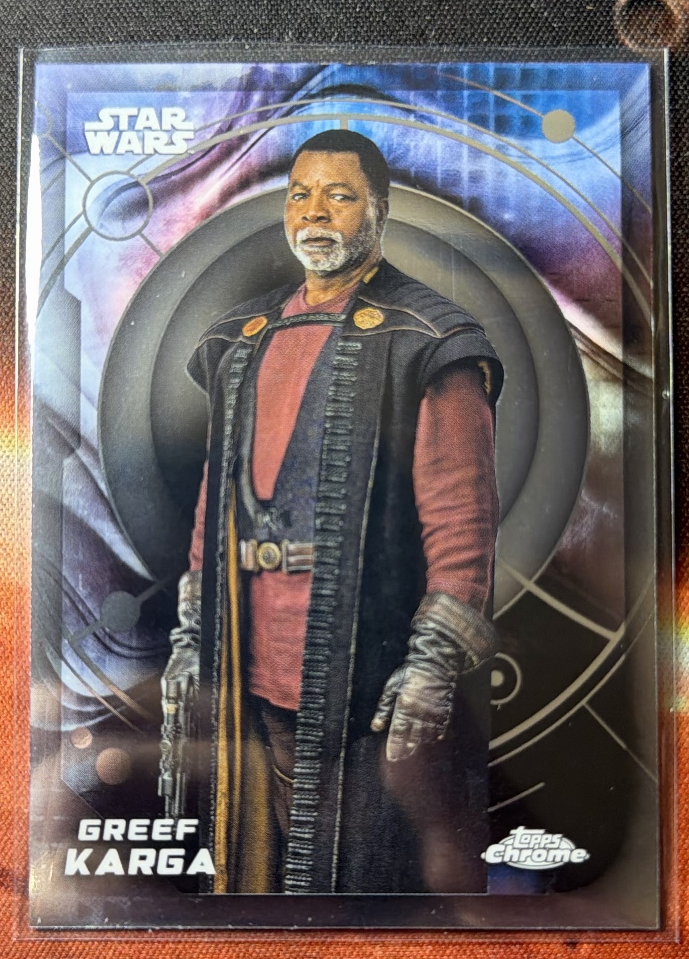 Greef Karga Base trading card from 2026 Topps Topps Chrome Star Wars