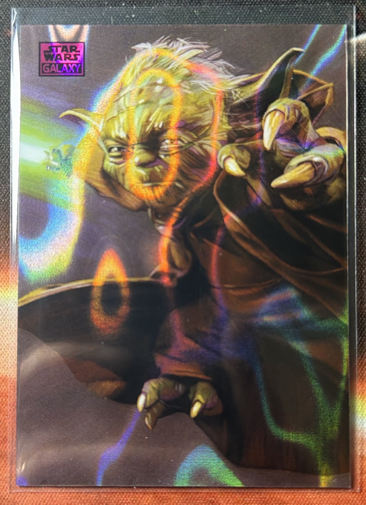 Grand Master Yoda Magenta Lava Refractor trading card from 2026 Topps 2026 Topps Chrome Star Wars Galaxy