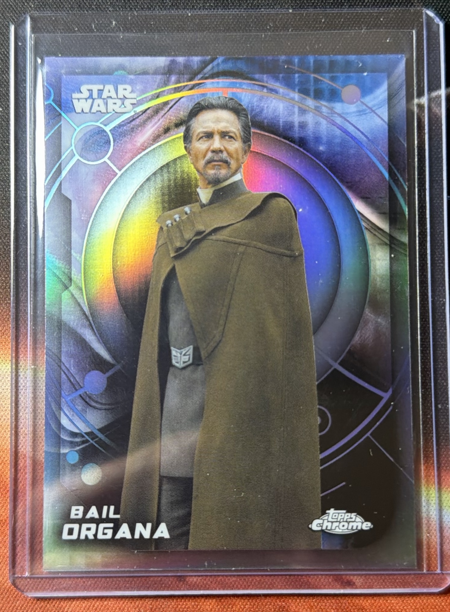Bail Organa Rainbow Refractor trading card from 2026 Topps Topps Chrome Star Wars