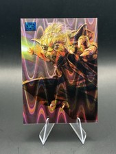 Grand Master Yoda Blue Ray Wave Refractor trading card from 2026 Topps 2026 Topps Chrome Star Wars Galaxy