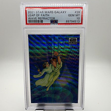 Leap of Faith Wave Refractor trading card from 2021 Topps 2021 Topps Chrome Star Wars Galaxy