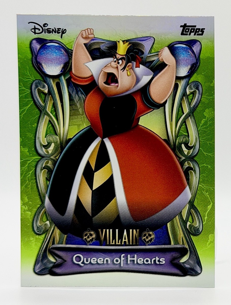 Queen of Hearts PrincessFractor 1/1 trading card from 2025 Topps 2025 Topps Disney Wonder