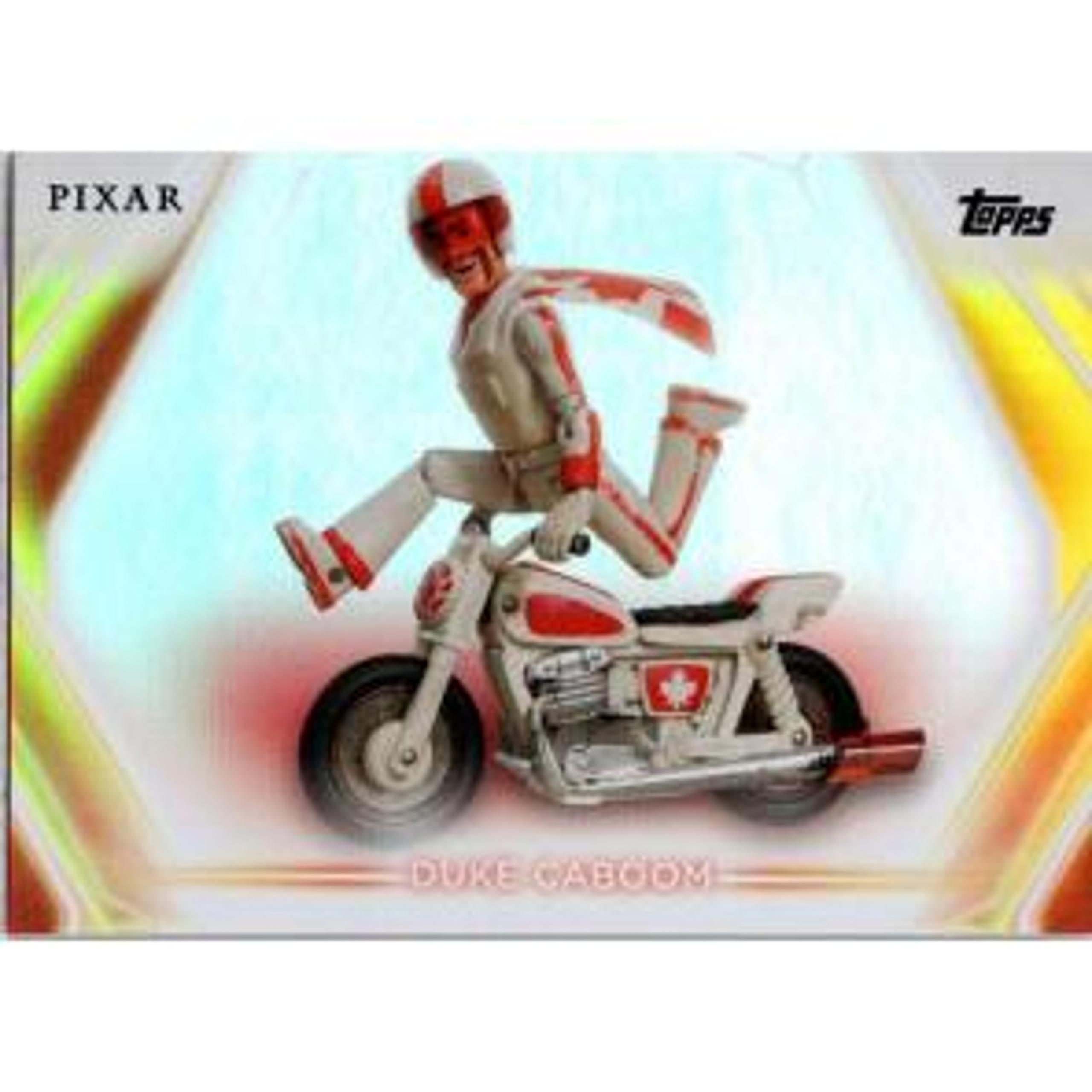 Duke Caboom Red Diamante trading card from 2026 Topps 2026 Topps Disney Neon