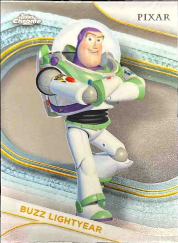 Buzz Lightyear Black Refractor /10 trading card from 2025 Topps 2025 Topps Chrome Disney