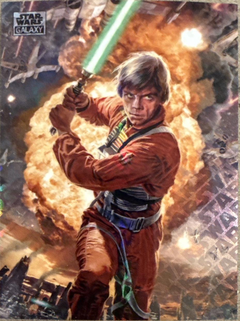 Luke Skywalker REFRACTOR trading card from 2025 Topps 2025 Topps Chrome Star Wars Galaxy