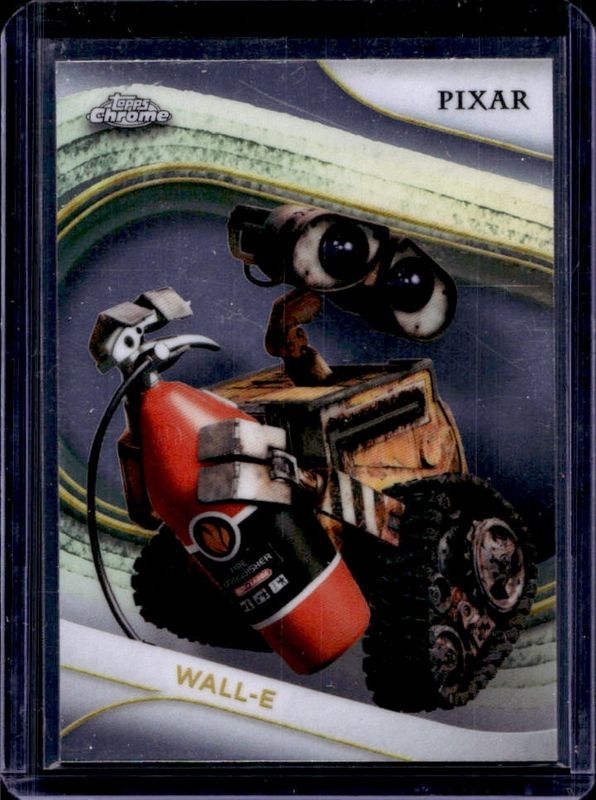 WALL-E White Refractor /30 trading card from 2025 Topps 2025 Topps Chrome Disney