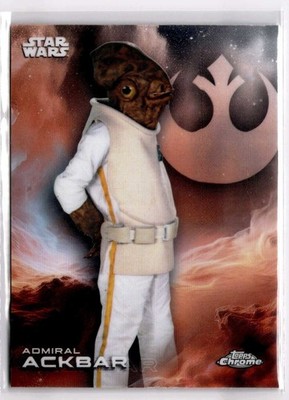 Admiral Ackbar Mustafar Black Refractor trading card from 2025 Topps 2025 Topps Chrome Star Wars