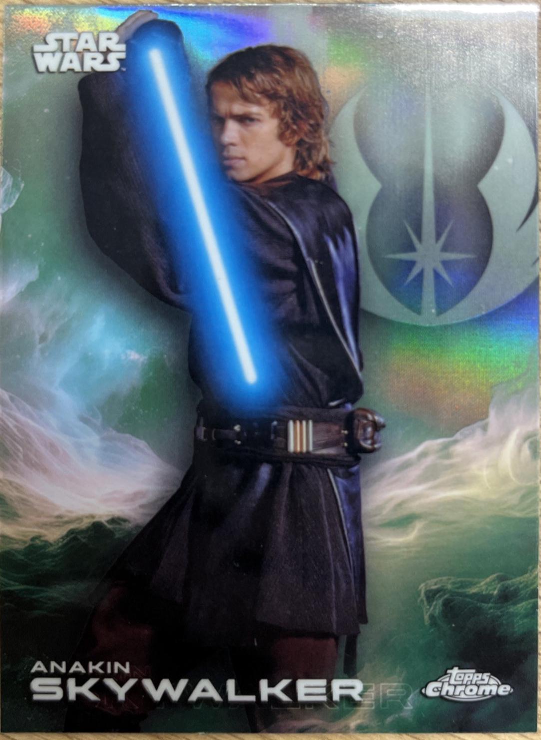 Anakin Skywalker Prism Refractor trading card from 2025 Topps 2025 Topps Chrome Star Wars
