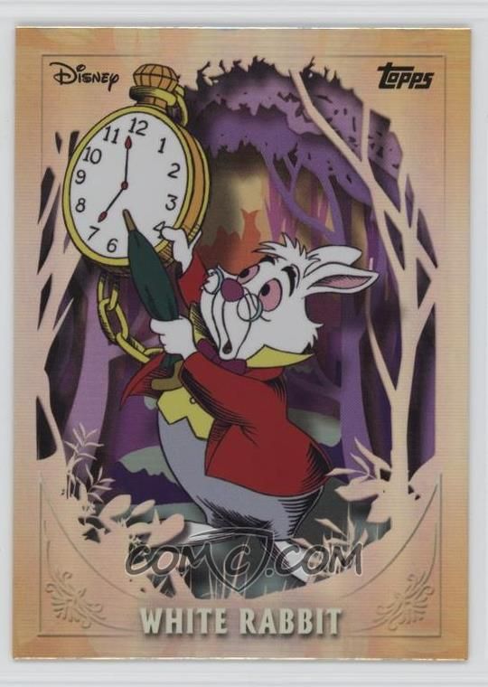 White Rabbit Black Sparkle /10 trading card from 2025 Topps 2025 Topps Disney Wonder